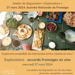 Fromages et vins - atelier Explorations spécial Journée Nationale du Fromage @ Le Vin des Alpes | Grenoble | Auvergne-Rhône-Alpes | France
